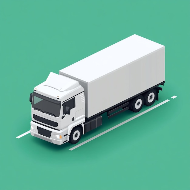 shipping truck icon on a road green background v 61 Job ID 66b9ea4faf654866929cd85fd6316f3c