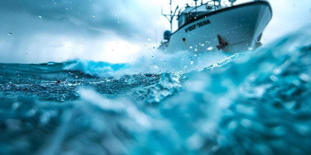 A ships crew working hard during a storm Concept Stormy weather Rough seas Ship39s crew Hard work Teamwork