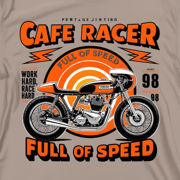 Photo a shirt that says  cafe of speed  on it