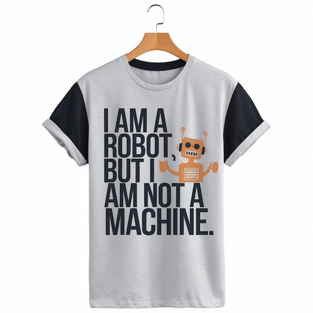 Photo a shirt that says i am a robot that is not a machine