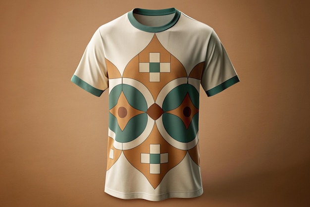 a shirt with a design on the front and the right side