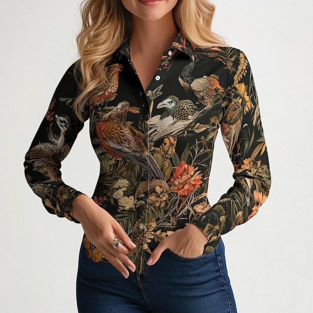 Photo a shirt with a dragon on it has a fish on it