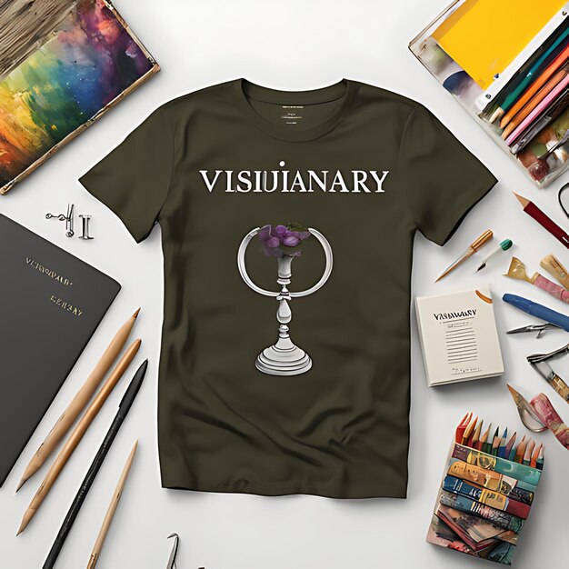 Photo a shirt with the word eyeglasses on it is on a table