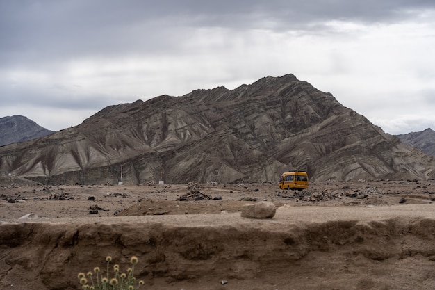 Shockingly desolate Moonland landscape at Lamayuru, in Ladakh, India