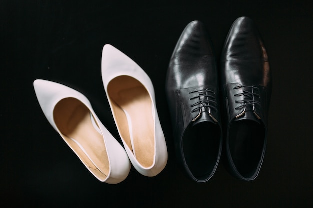 Shoes of the bride and groom