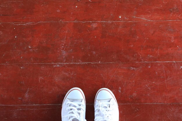 shoes on wood