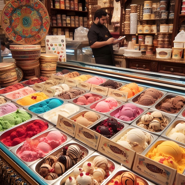 shop of ice cream capturing the wideeyed wonder and sticky