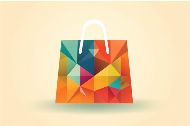 Shopping bag abstract colorful background