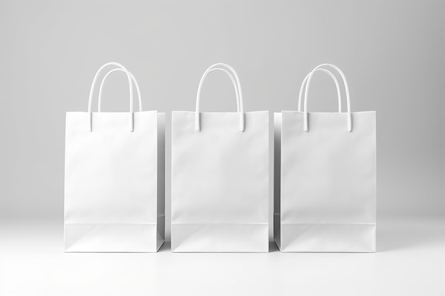 Shopping bag mockup design on white background Generative AI