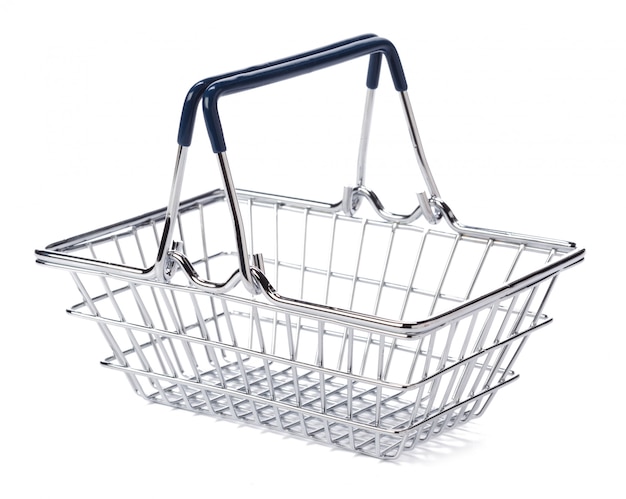 Shopping basket isolated on white  