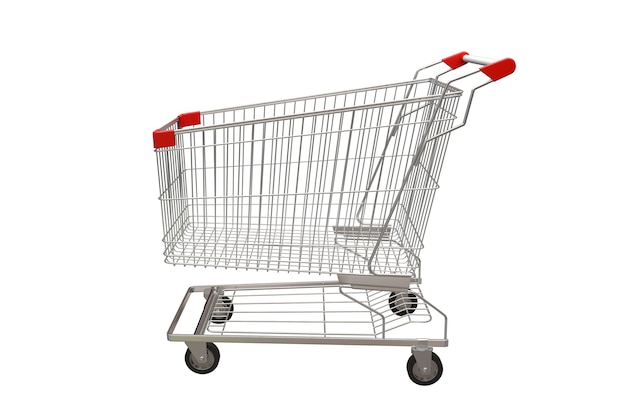 Shopping cart isolated on white background