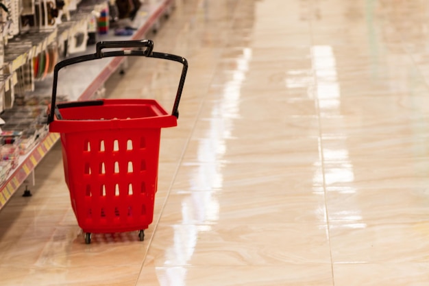 Shopping cart in the supermarket