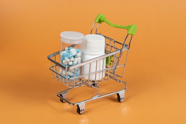 Shopping cart with medicines