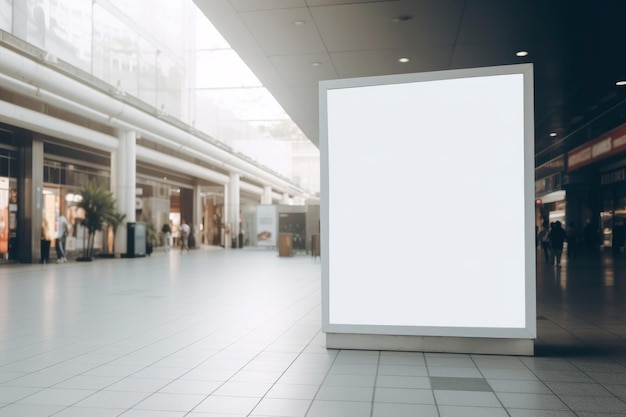 Shopping center advertising board Generate Ai