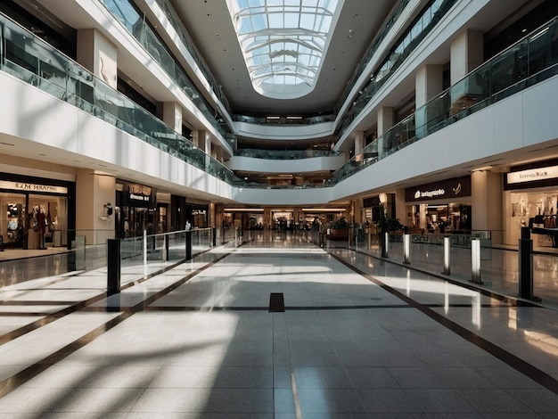 a shopping mall with a sign that says  free