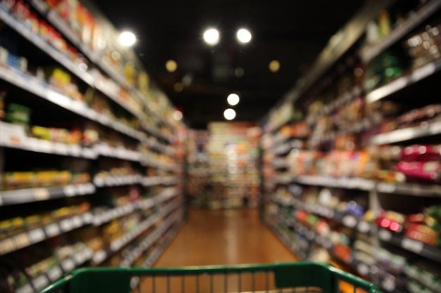 Shopping market on blur background