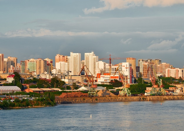 The shore of the Ob river in Novosibirsk