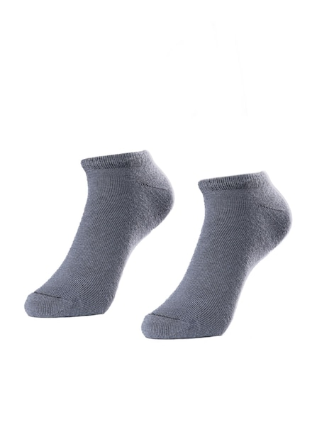 Short black socks on a white isolated background