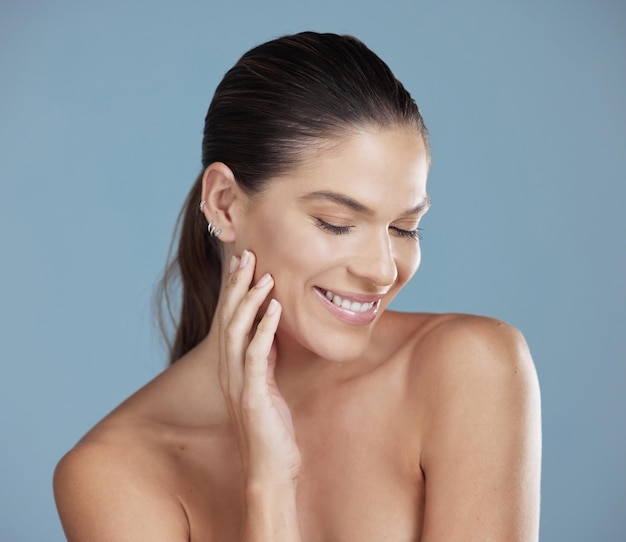 Shot of a beautiful woman with radiant skin posing in the studio