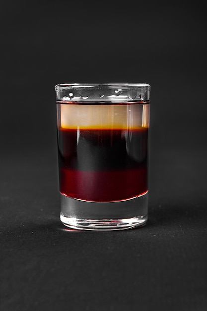 Photo shot of cocktail isolated black