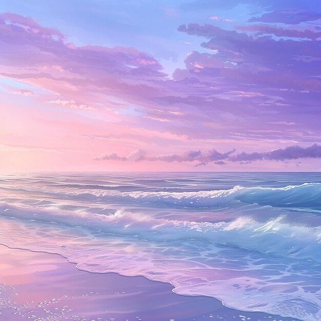 Shot with Canon camera landscape photography pink and purple sky pink sunset on the sea white wa