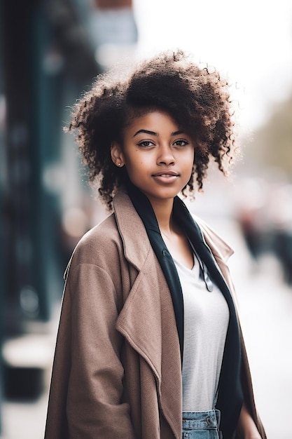 Shot of a young woman standing outside during the day