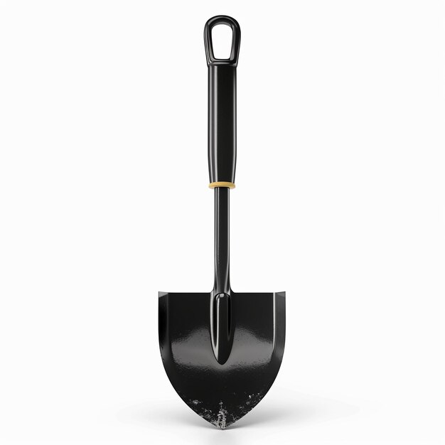 Photo a shovel that has a black handle on it