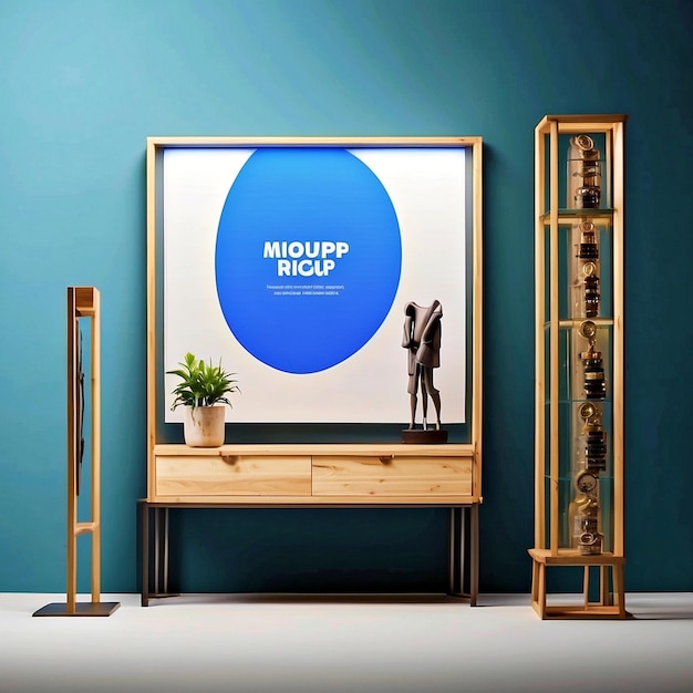 showcase and sign mockup