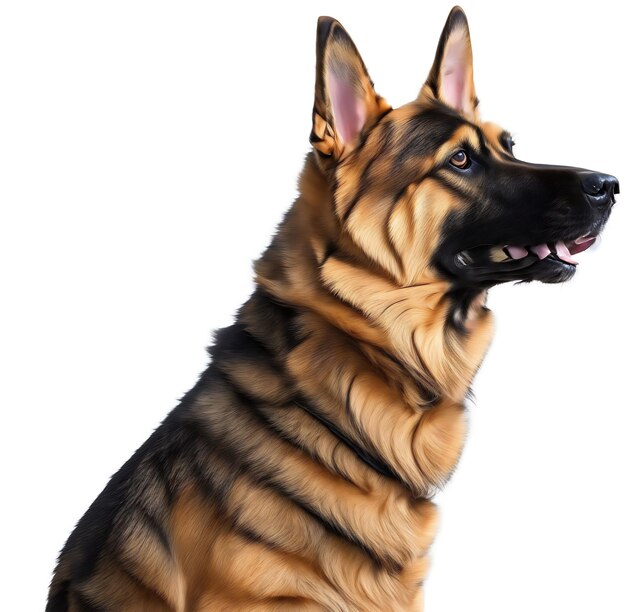 Showcasing the iconic profile of a German Shepherd generated ai