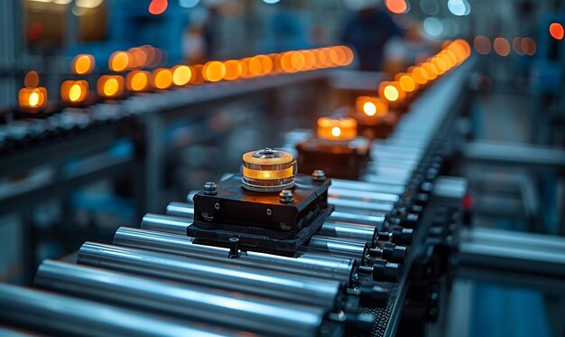 Photo showcasing textile industry processes on an assembly line