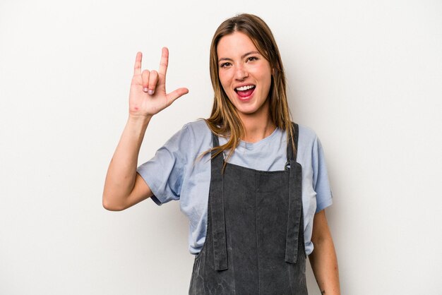 Showing a horns gesture as a revolution concept