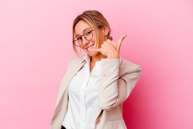 Photo showing a mobile phone call gesture with fingers