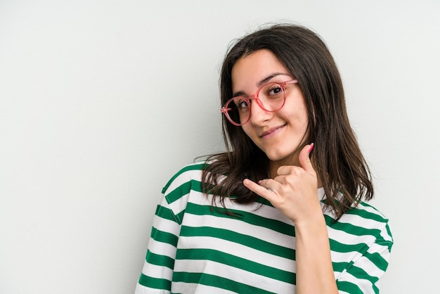 Showing a mobile phone call gesture with fingers