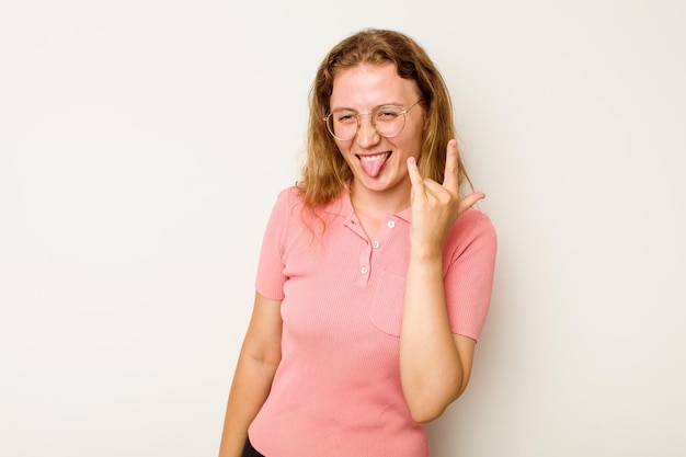 Showing rock gesture with fingers