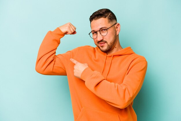 Photo showing strength gesture with arms symbol of feminine power