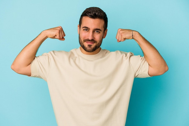 Photo showing strength gesture with arms symbol of feminine power