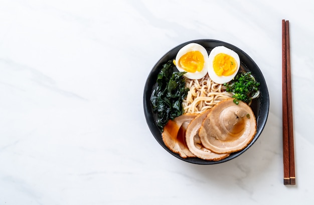 Shoyu ramen noodle with pork and egg