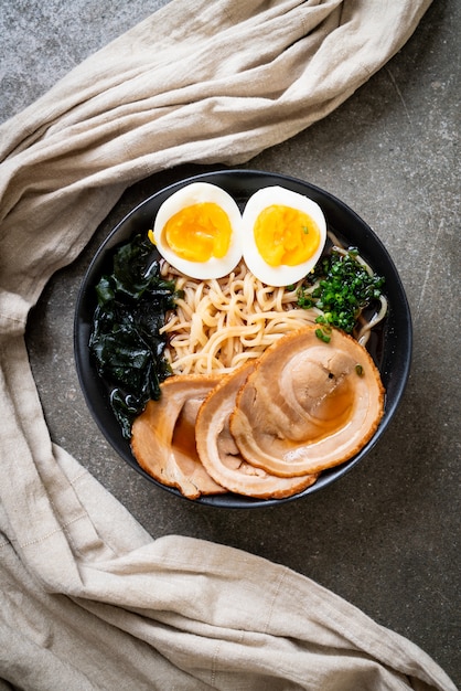 Shoyu ramen noodle with pork and egg