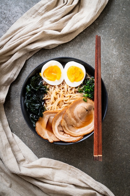 Shoyu ramen noodle with pork and egg