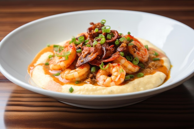 Shrimp and Grits Spicy Shrimp Over Creamy Buttery Grits