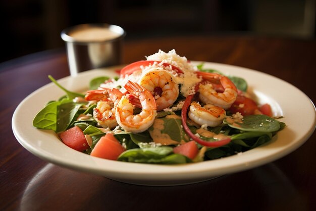 Photo shrimp louie salad with thousand island dressing