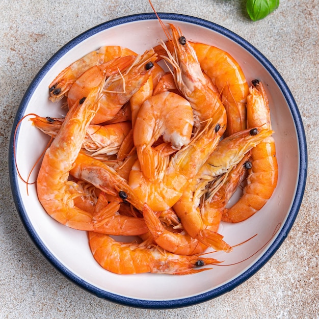 shrimp salad prawn seafood healthy meal food snack on the table copy space food background