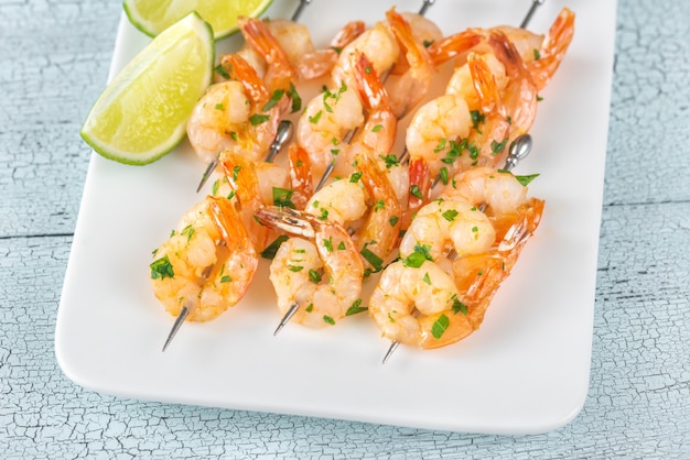 Shrimp skewers