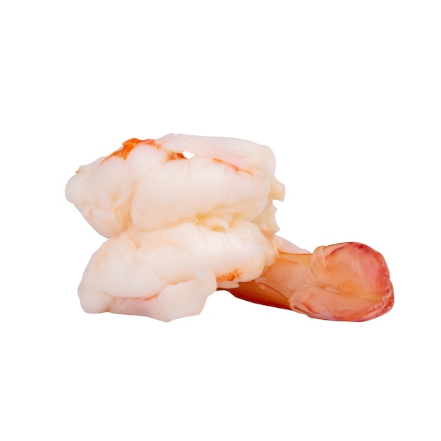 Shrimp tail isolated on white background