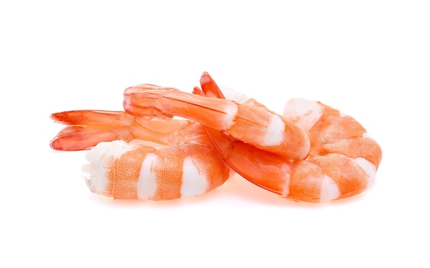 Shrimps isolated on white background