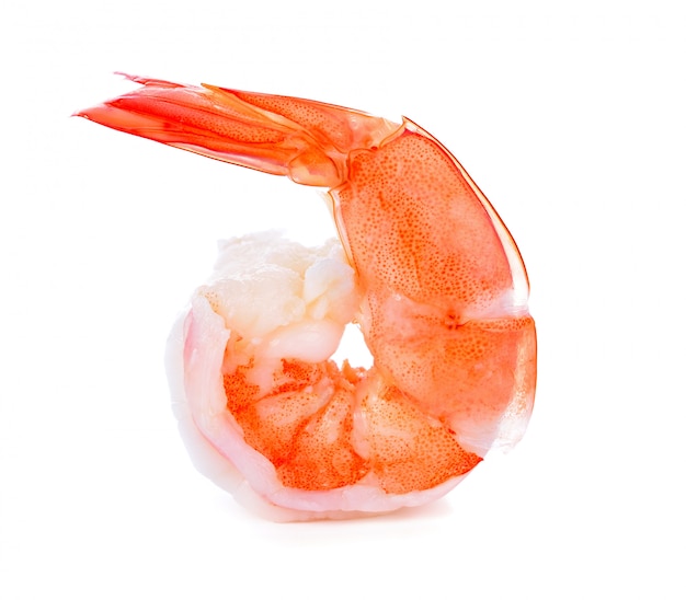 Shrimps isolated on a white