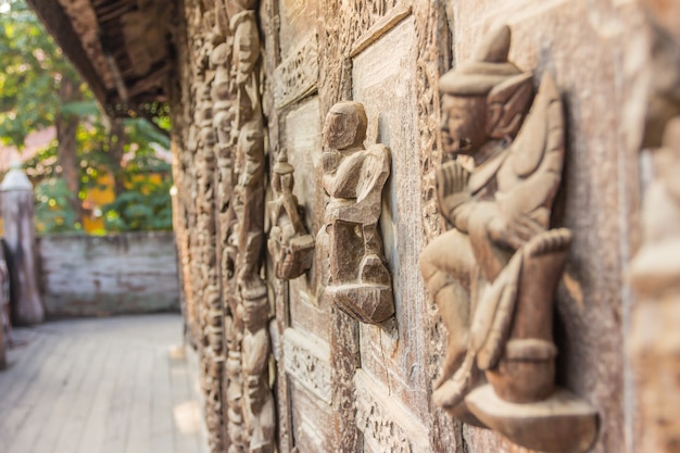 Shwenandaw Kyaung Temple or Golden Palace Monastery in Mandalay, Myanmar