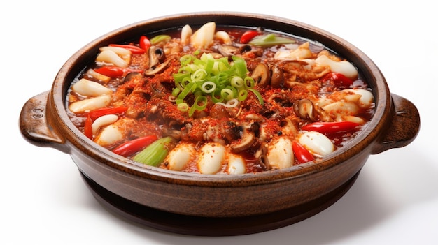 Sichuan Hot Pot isolated on a white background