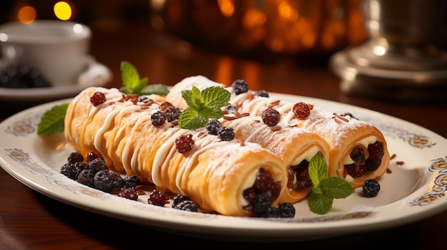 Sicilian Cannoli Delight Ricotta Candied Fruit Chocolate in Crispy Pastry Tubes