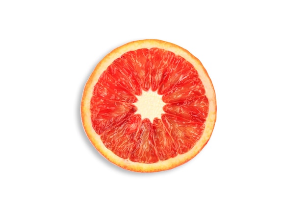 Sicilian red orange isolated on white background